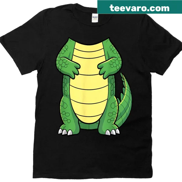 Funny crocodile costume graphic on a t-shirt