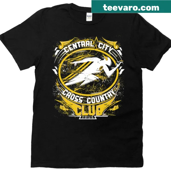 Emblematic design T-shirt representing cross country running