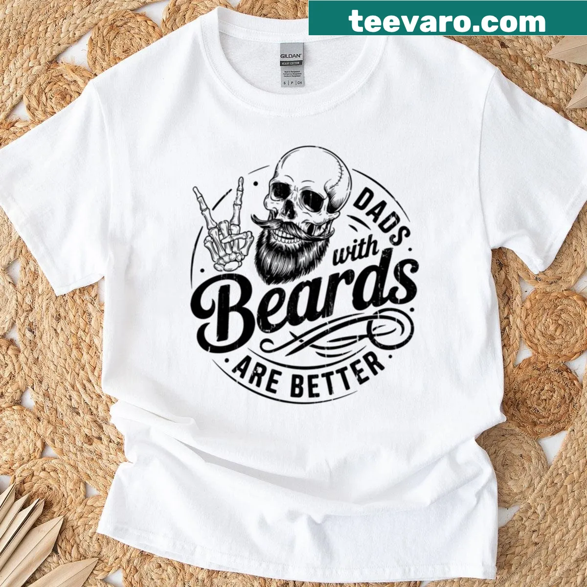 Dads with beards saying graphic on T-shirt — on a men's t-shirt