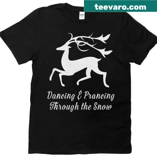 Dancing reindeer in a joyful Christmas design