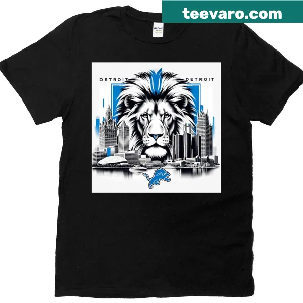 Detroit Lions artwork t-shirt featuring team graphics