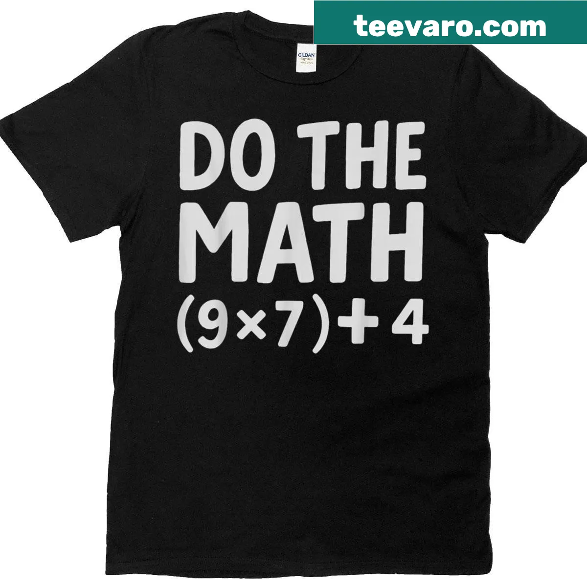 Do The Math 9x74 T-shirt featuring a mathematical equation — on a men's t-shirt