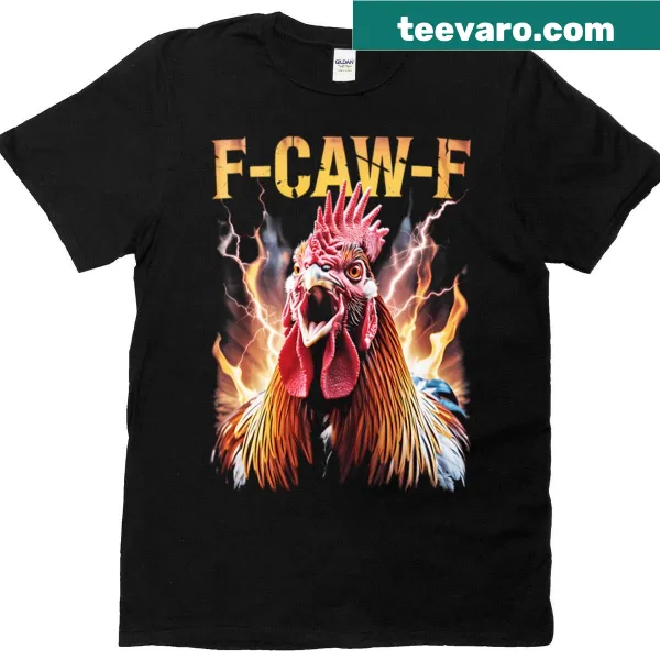 Humorous rooster design with meme text