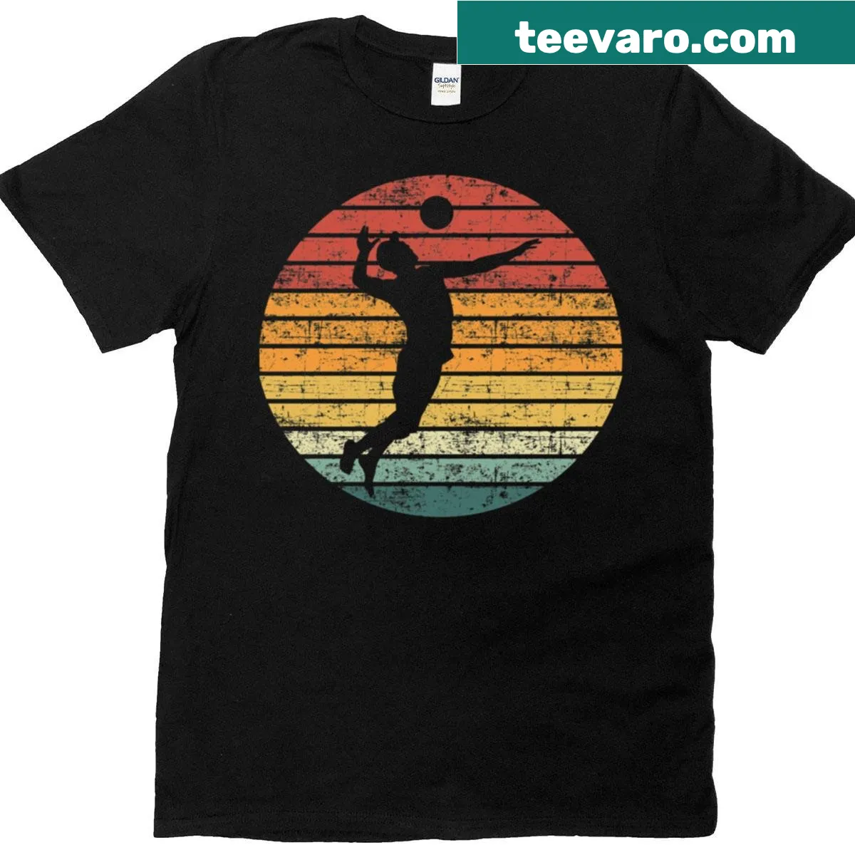 T-shirt for volleyball players and fans with clear messaging — on a men's t-shirt