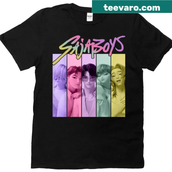Vintage-style 90s band T-shirt with playful graphics