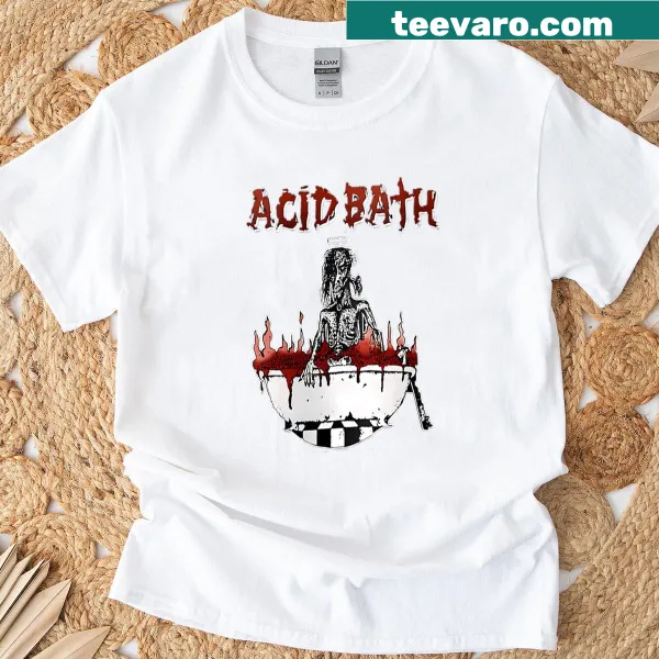 Vintage-style metal music band logo t-shirt with a humorous twist