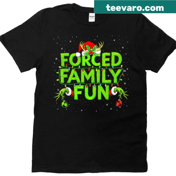 Funny Christmas T-shirt with humorous text about family fun