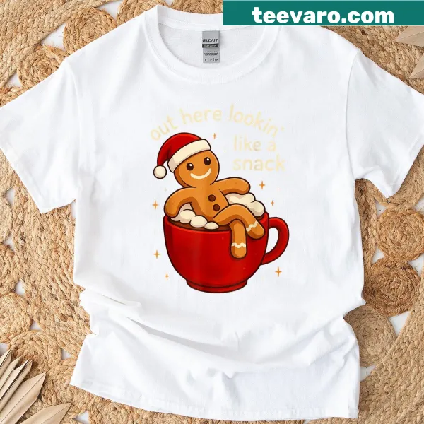 Funny kids t-shirt featuring a gingerbread cookie design for Christmas