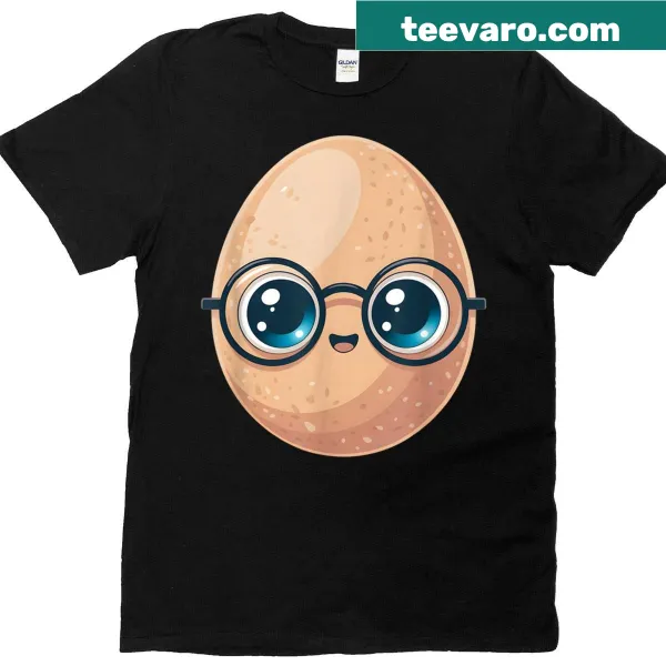 Cute egg character T-shirt for Halloween with teacher theme