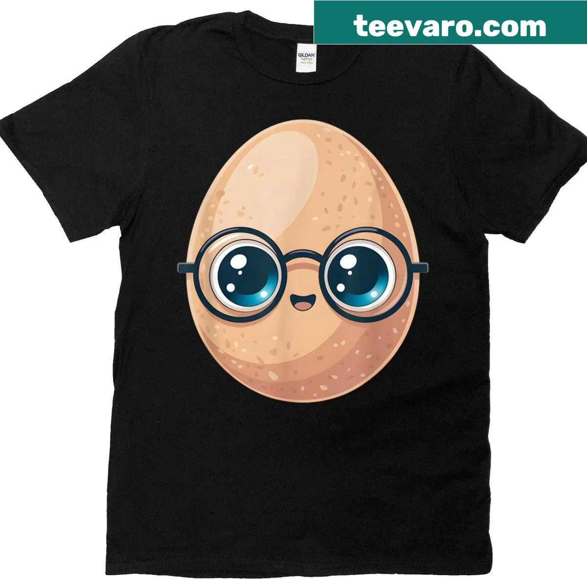 Cute egg character T-shirt for Halloween with teacher theme — on a men's t-shirt