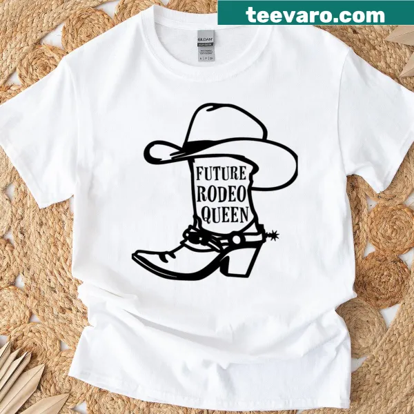 Playful rodeo queen t-shirt with whimsical graphics