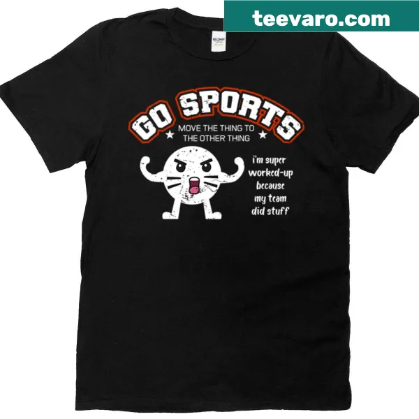 Amusing sports t-shirt with quirky motivational phrase for fans