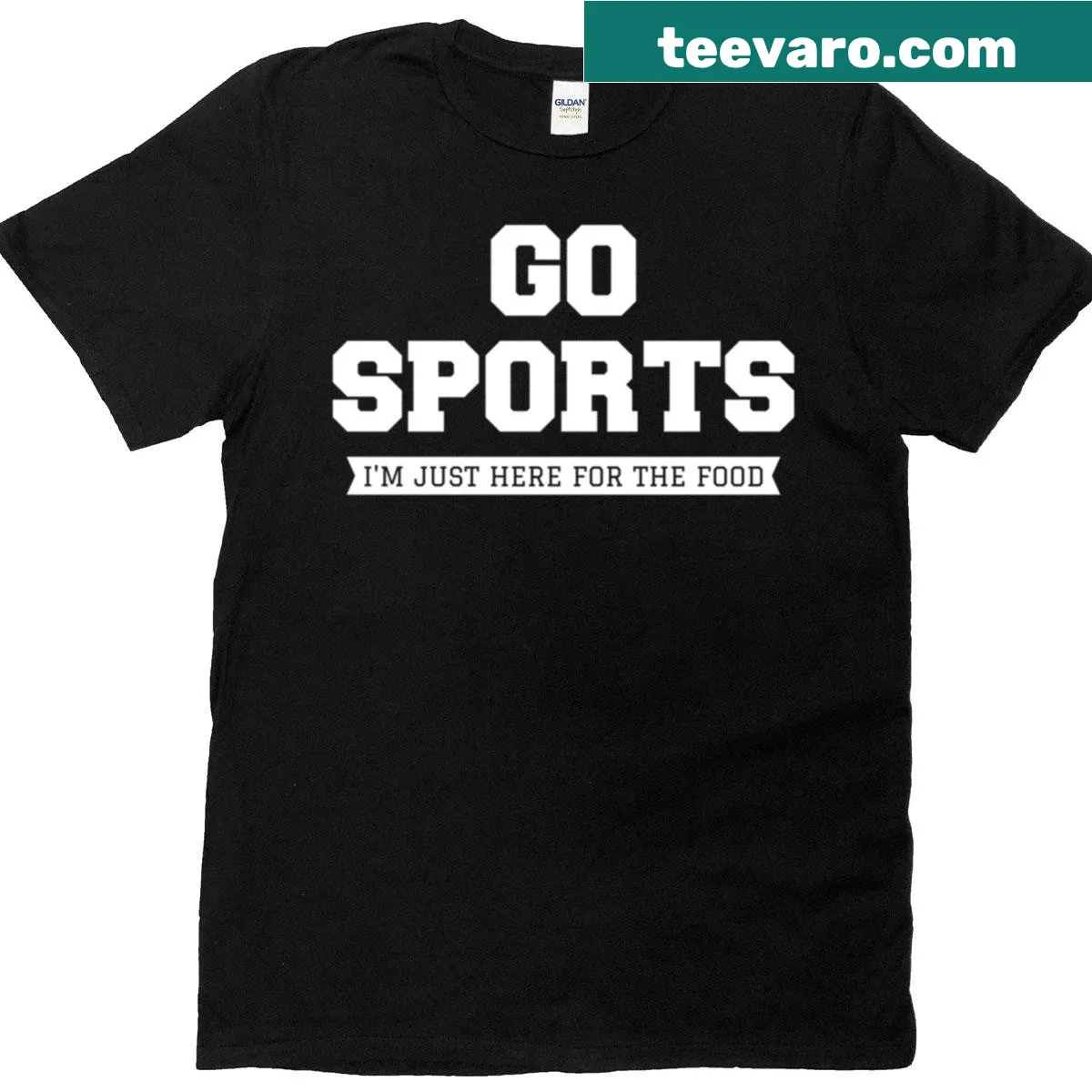 Humorous t-shirt for sports lovers focusing on food enjoyment — on a men's t-shirt