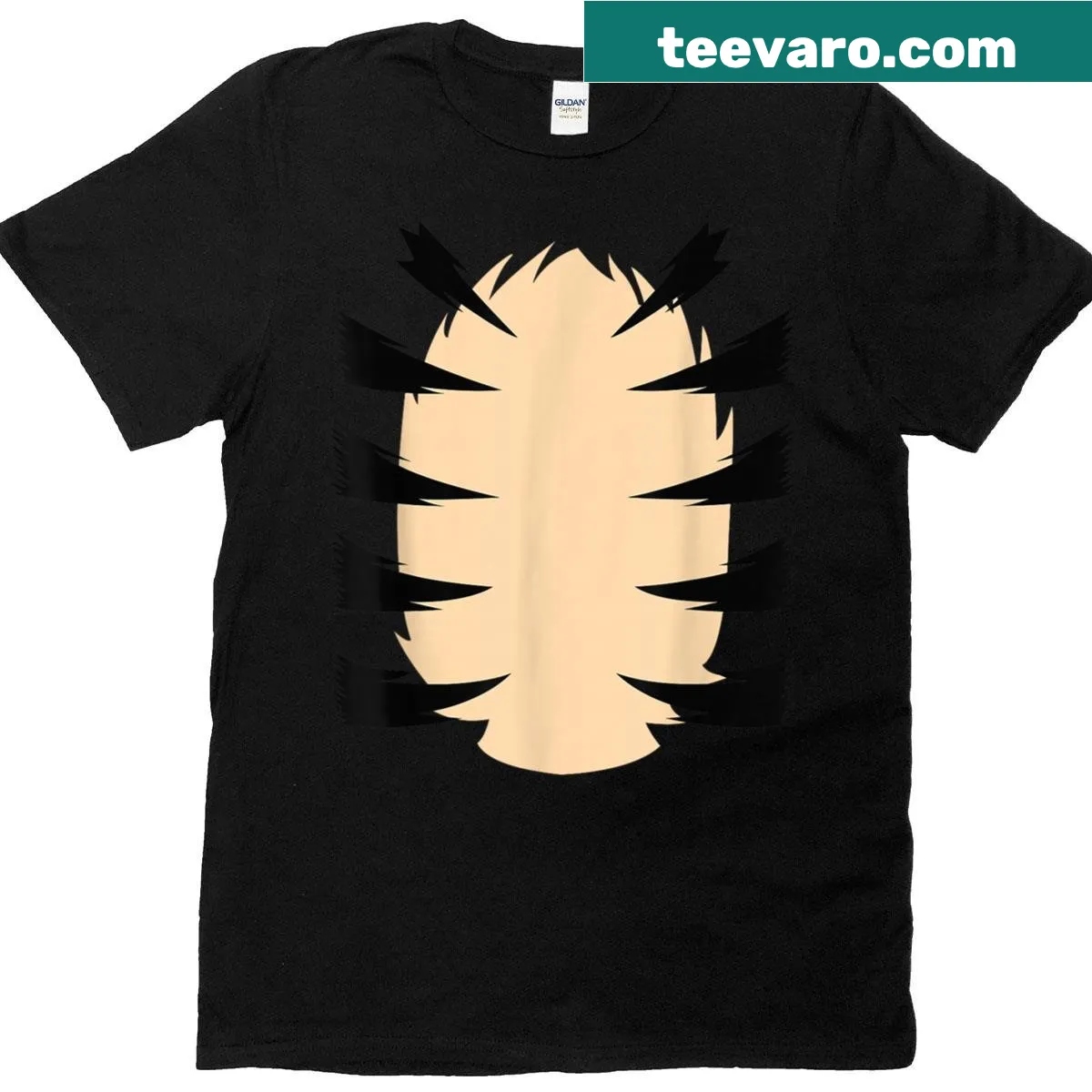 Humorous blue tiger design t-shirt for Halloween costumes — on a men's t-shirt