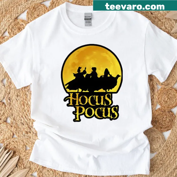 Oversized vintage-style Halloween T-shirt with witches and magic
