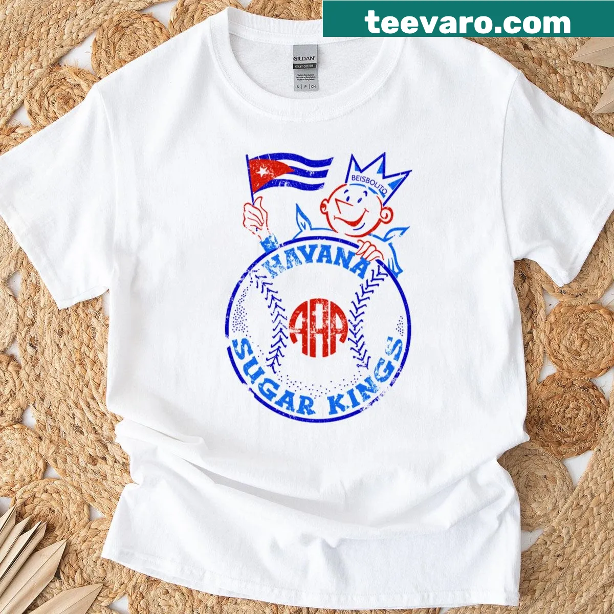 Illustration of Havana Sugar Kings on a vintage T-shirt — on a men's t-shirt
