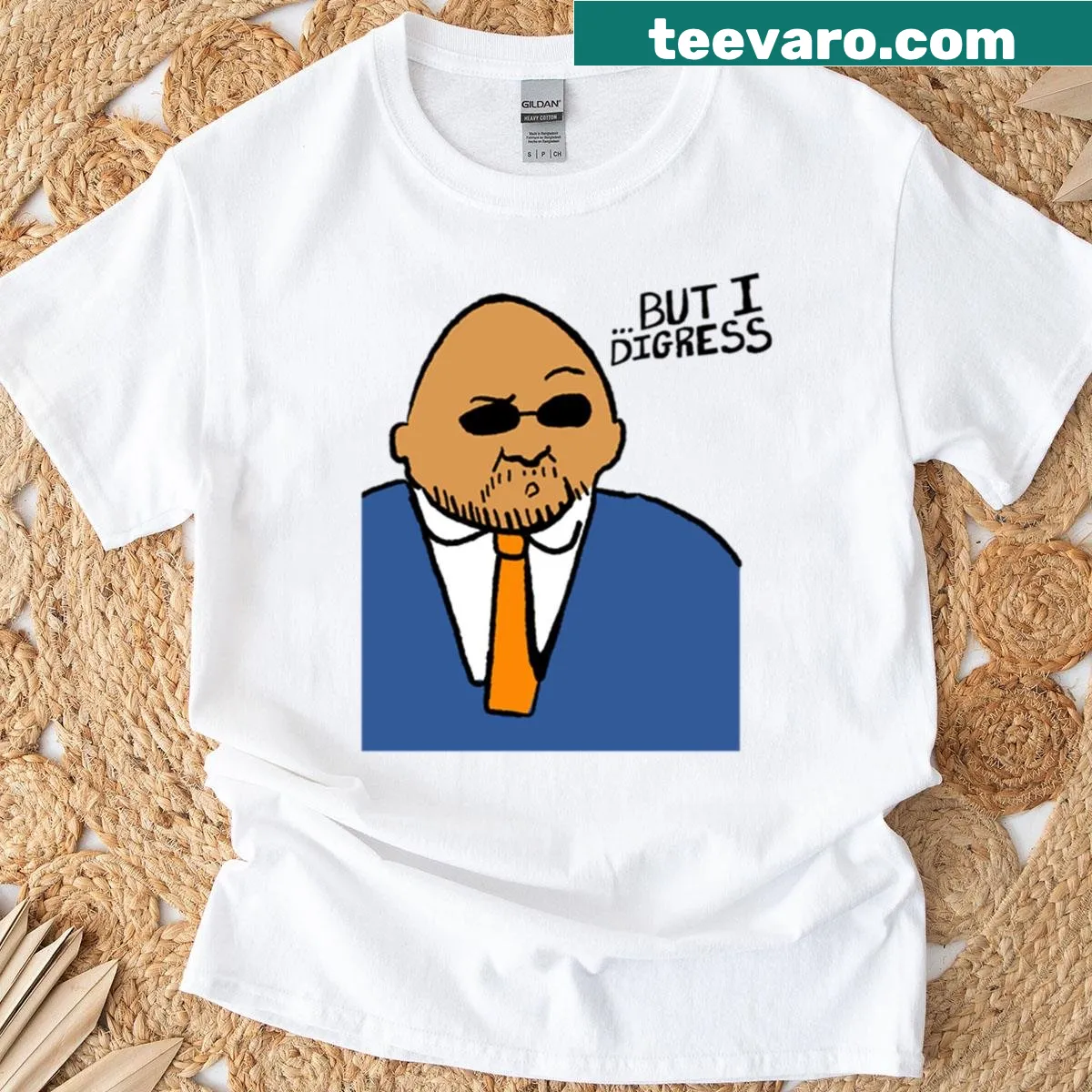 Edgy oversized t-shirt with 'Heel Turn One Beer Away' text — on a men's t-shirt