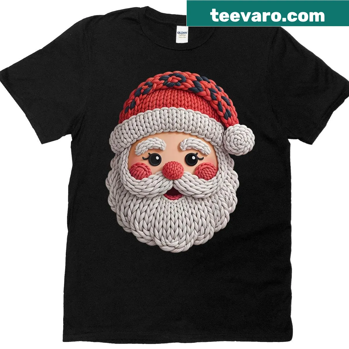 Cute Santa face illustration on a festive t-shirt — on a men's t-shirt