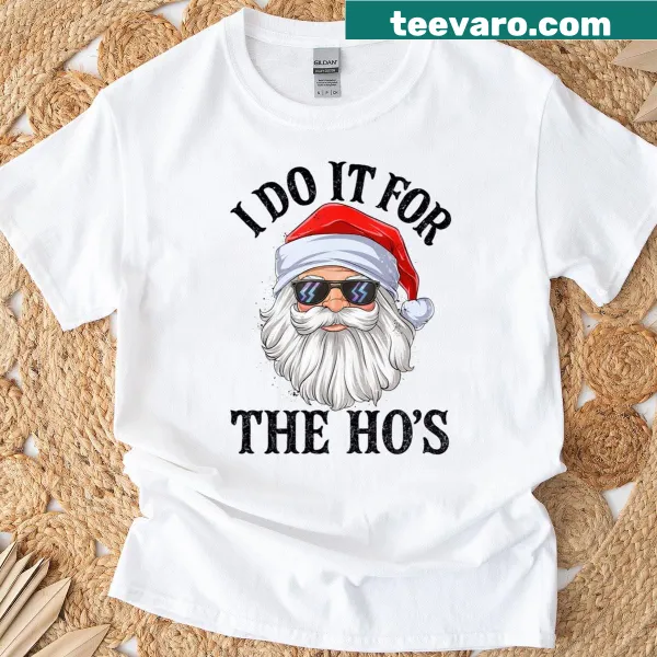 Funny Santa graphic on a Christmas T-shirt