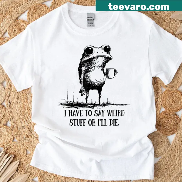 Funny frog meme saying on a casual t-shirt