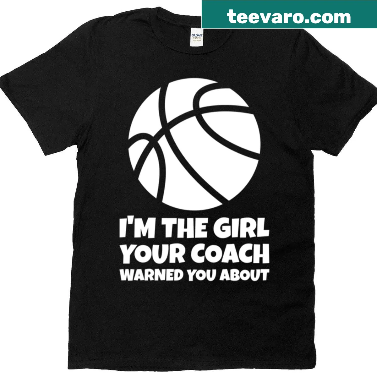Edgy t-shirt with the phrase 'I'm The Girl Your Coach Warned You About' in bold typography — on a men's t-shirt