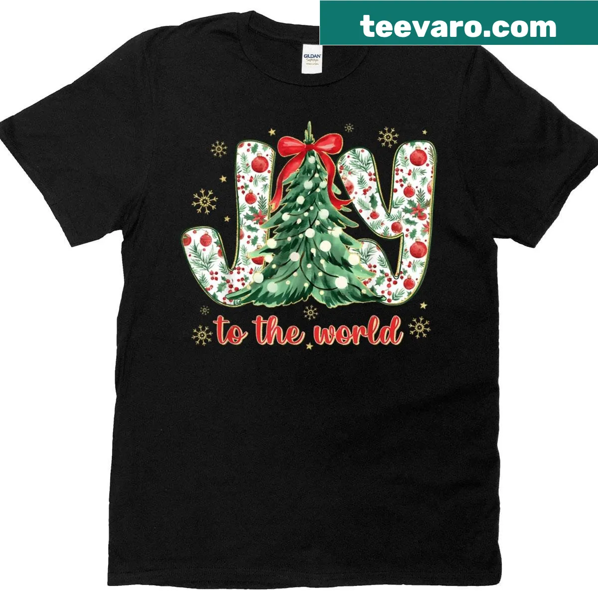 Christmas tree illustration with a religious theme on a T-shirt — on a men's t-shirt