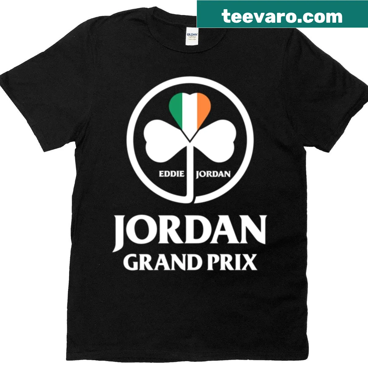 Jordan Grand Prix motorsport T-shirt with bold racing design — on a men's t-shirt