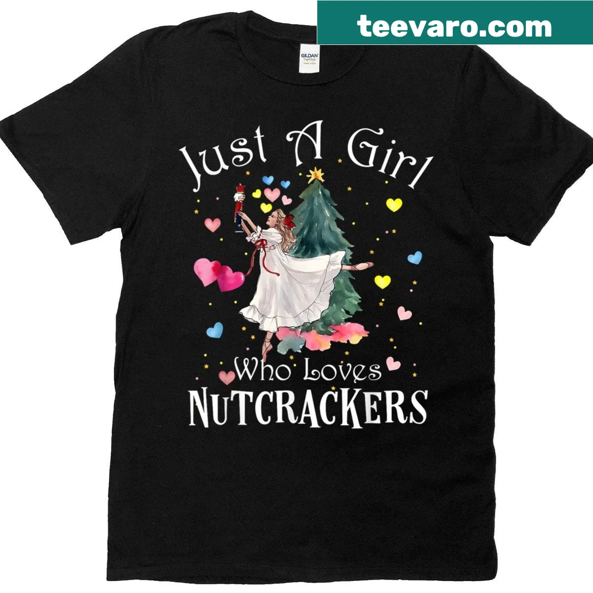 Funny T-shirt for kids with nutcracker characters and ballet theme — on a men's t-shirt