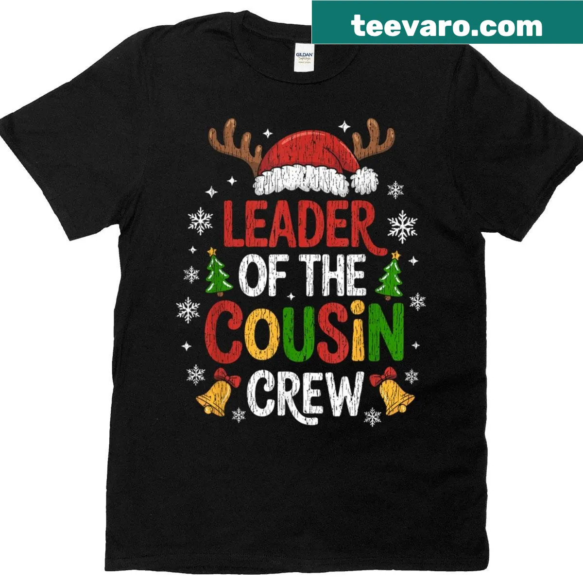 T-shirt declaring 'Leader of the Cousin Crew' for family gatherings — on a men's t-shirt