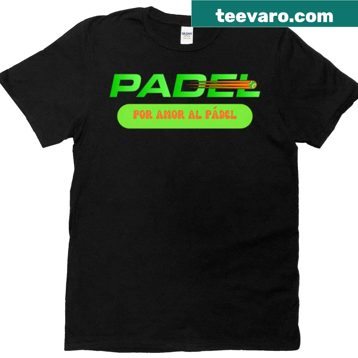 Boxy Love Padel T-shirt featuring a heartfelt message — on a men's t-shirt