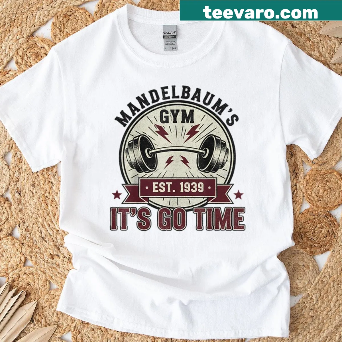 Vintage-style gym tee with the text 'It's Go Time' and gym establishment year. — on a men's t-shirt