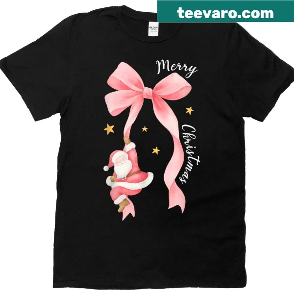 Christmas shirt with Santa Claus graphic for festive wear