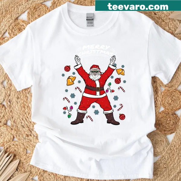 Santa Claus with presents Christmas t-shirt