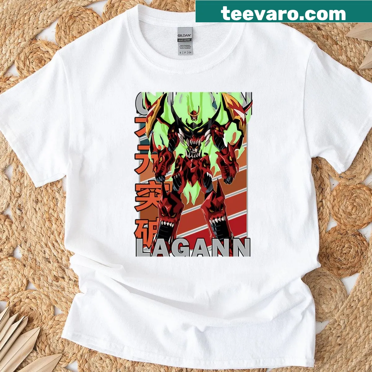 Vintage anime cartoon action T-shirt with comedy film theme — on a men's t-shirt