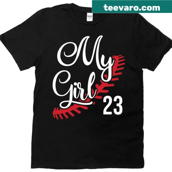 Sporty oversized t-shirt for softball moms with jersey number 23.