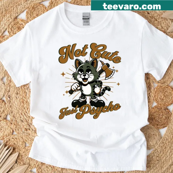 Funny oversized T-shirt with retro design for cat lovers