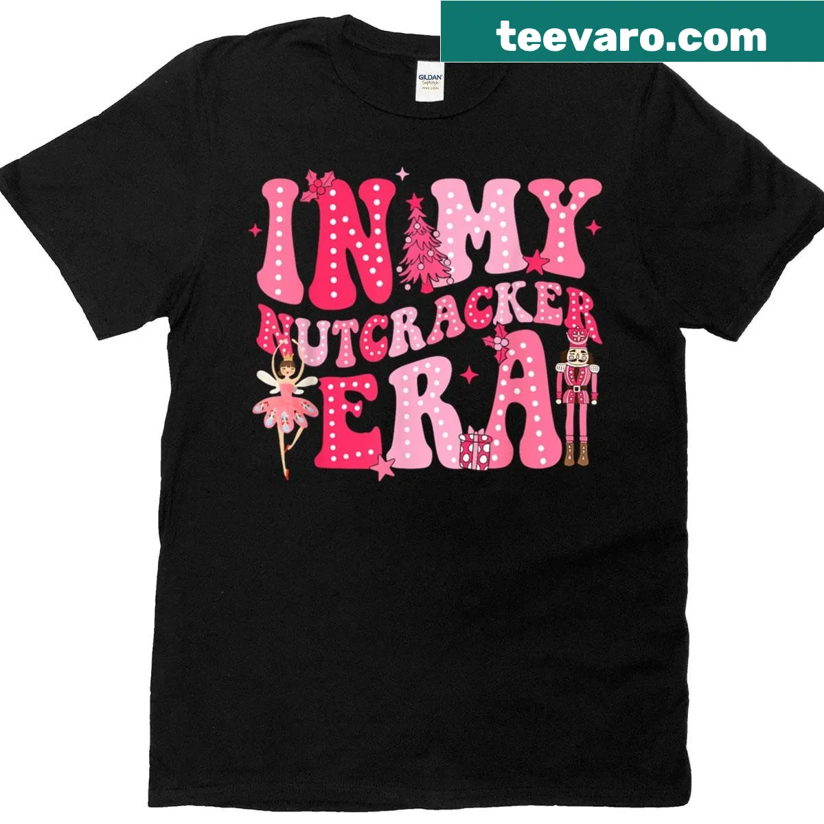 Nutcracker-themed Christmas shirt with playful design — on a men's t-shirt