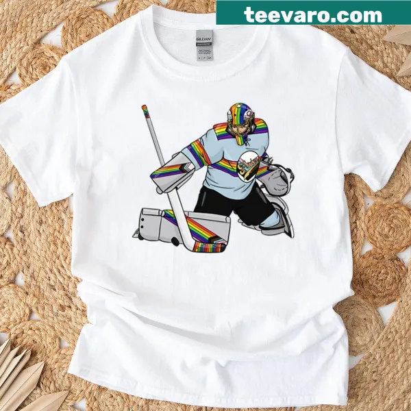 Pride Goalie t-shirt showcasing love for hockey