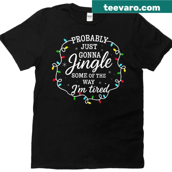 Playful holiday shirt with jingle graphic