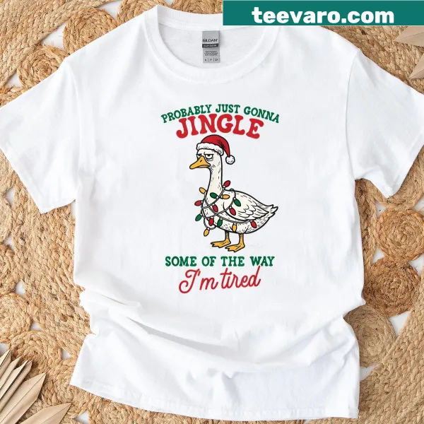 Christmas-themed T-shirt with jingle typography