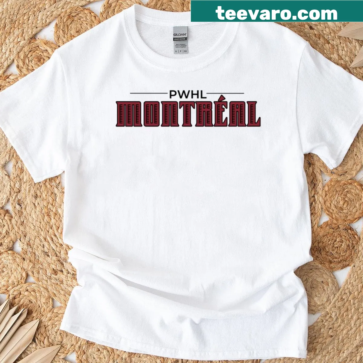 Montreal-themed T-shirt with playful typography — on a men's t-shirt