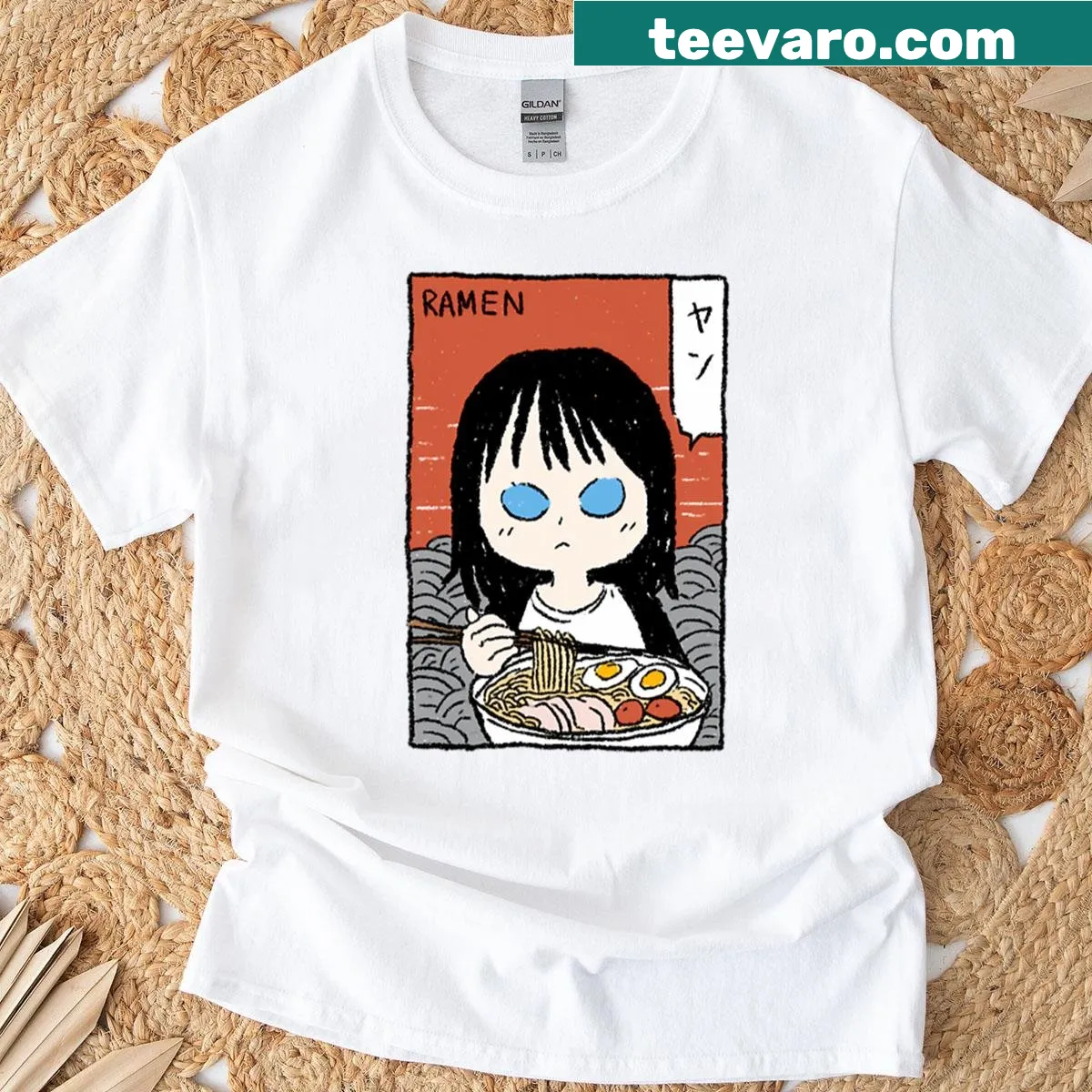 Playful T-shirt with a quirky ramen-themed phrase — on a men's t-shirt