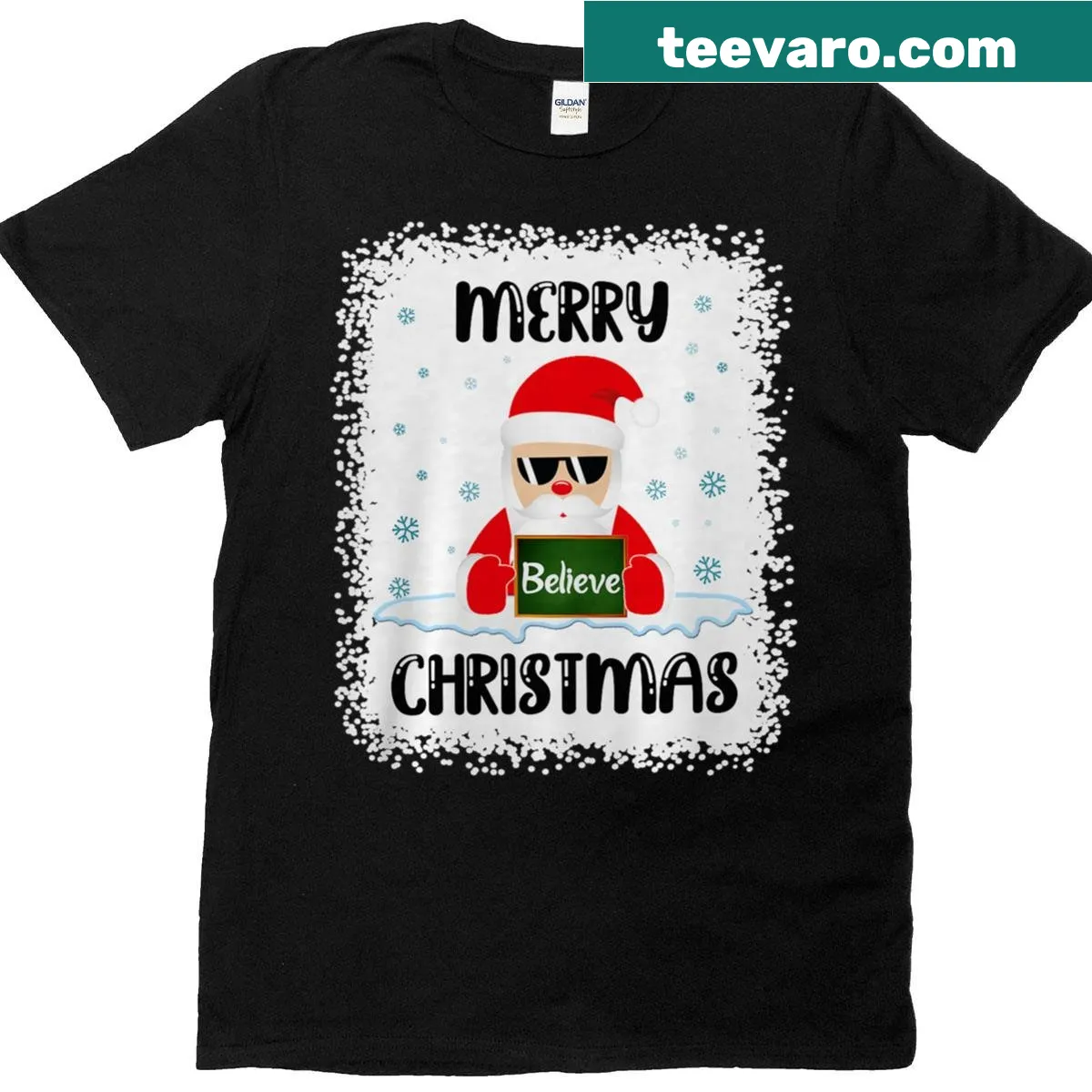 Heartfelt Santa Claus design on a Christmas t-shirt — on a men's t-shirt