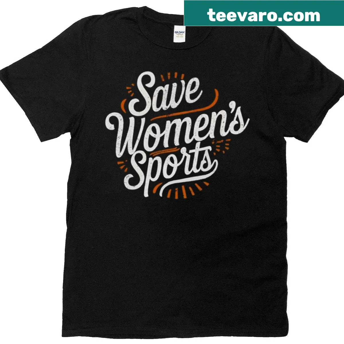 Text design T-shirt promoting women's sports and fair play — on a men's t-shirt