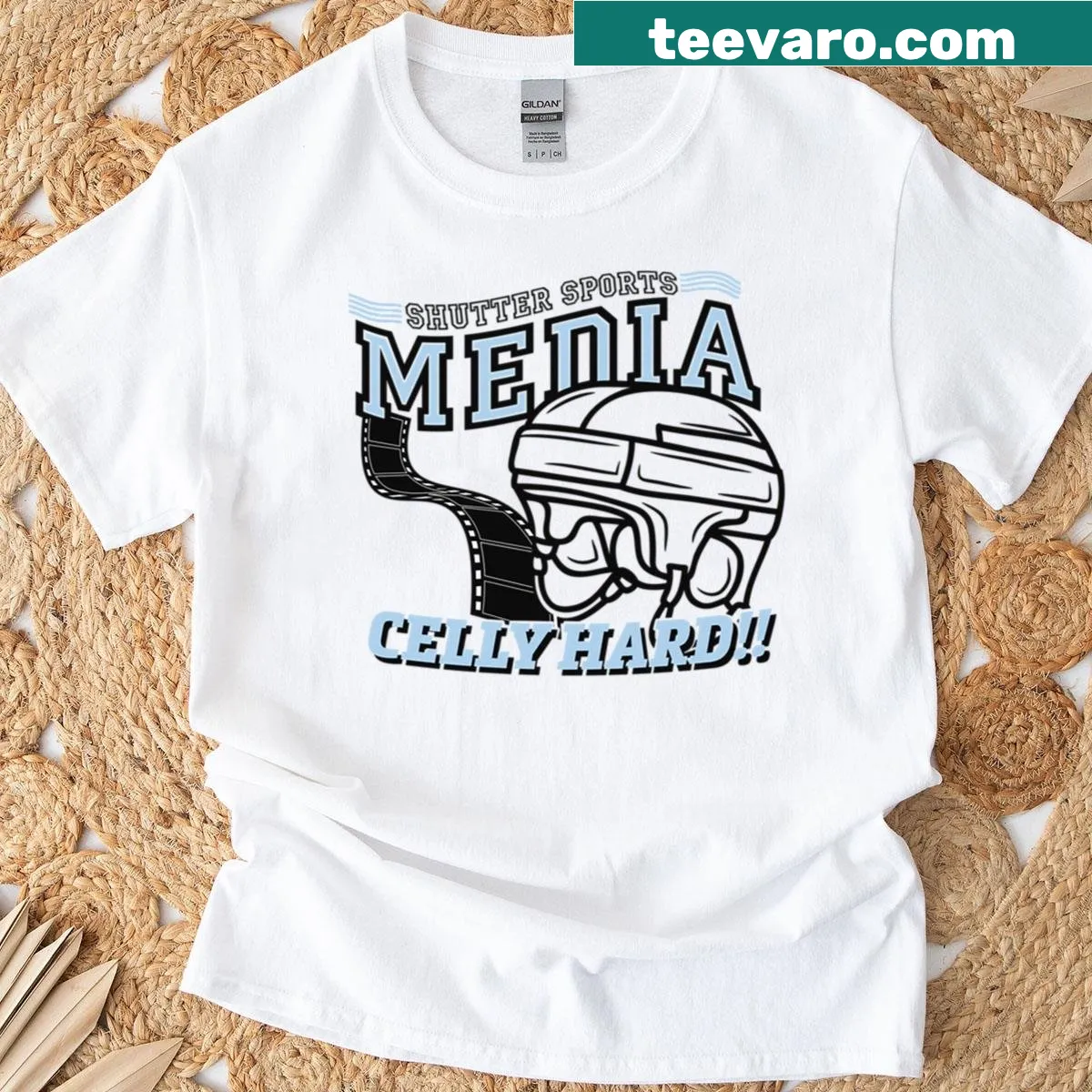 Retro sports graphic on a fun Shutter Sports T-shirt for kids — on a men's t-shirt