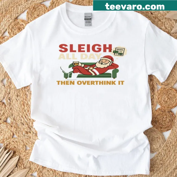 Retro Santa design on a humorous Christmas t-shirt