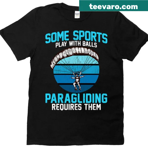 Funny T-shirt with text about paragliding and sports