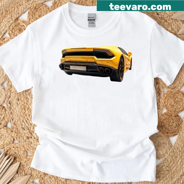 Oversized T-shirt featuring sports car graphic