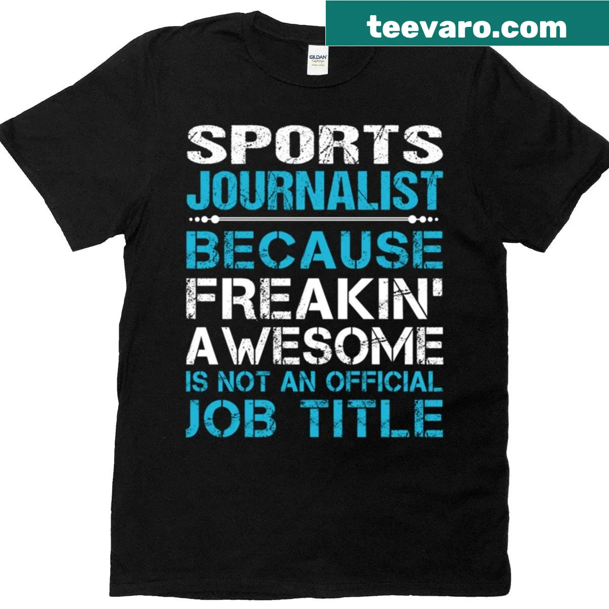 Clever Sports Journalist t-shirt with humorous slogan — on a men's t-shirt