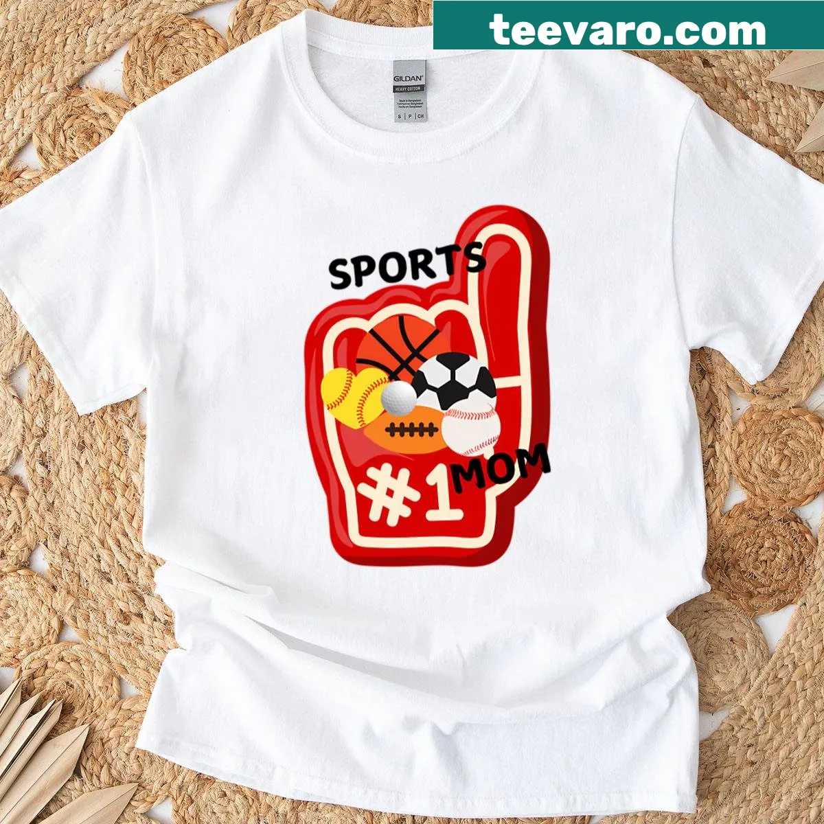 T-shirt for proud sports moms with bold text — on a men's t-shirt